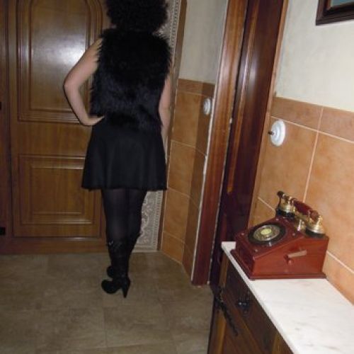 Chaleco de pelo de conejo de angora (trasero)