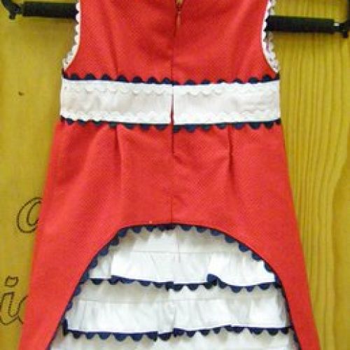 Vestido rojo talla 2 años (trasero) (4)