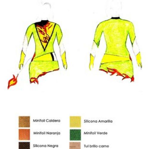 Diseño inspiración X Men. Modelo Fénix