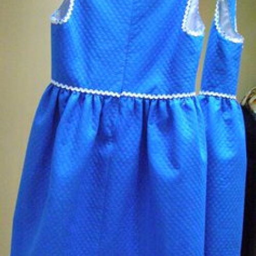 Vestido azul, trasero (confeccionado en el año 2011)