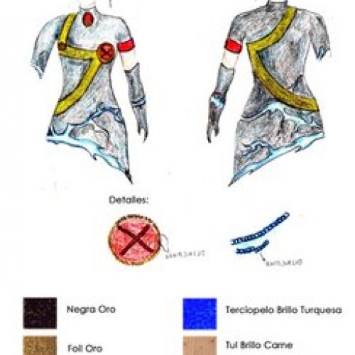 Diseño inspiración X Men. Modelo Tormenta negra