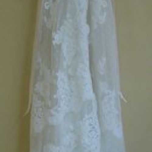 Faldón de bautizo de encaje (trasero)