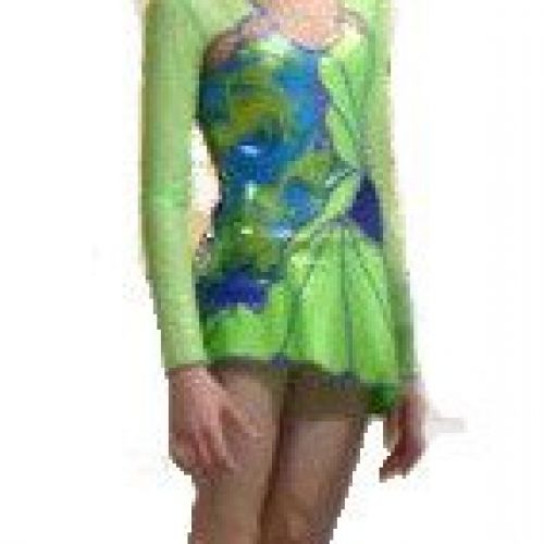 Confeccionamos tus diseños. Diseño realizado por la monitora. Maillot para competición individual del Club CADAVMAN  de Gimnasia Rítmica (confección en el año 2010)
