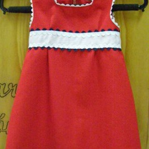 Vestido rojo talla 2 años (delantero) (3)