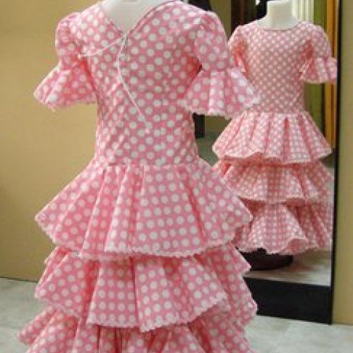 Vestido sevillana niña con mangas (trasero) (2)