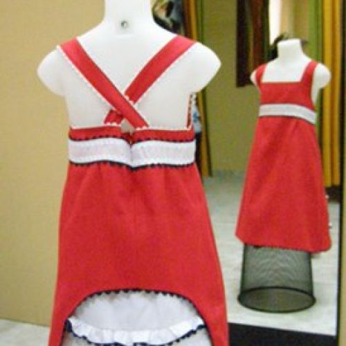 Vestido rojo talla 7 años (trasero) (6)